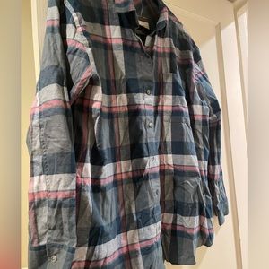 Eddie Bauer Boyfriend-Fit Flannel Shirt - NWT